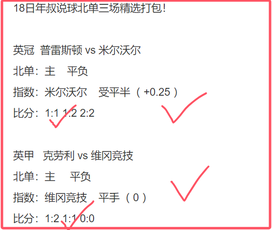 19日年叔说球：公推冲3连红近16中13！足球包三场爆擒9中8！巴黎vs布雷斯特 天天盈球